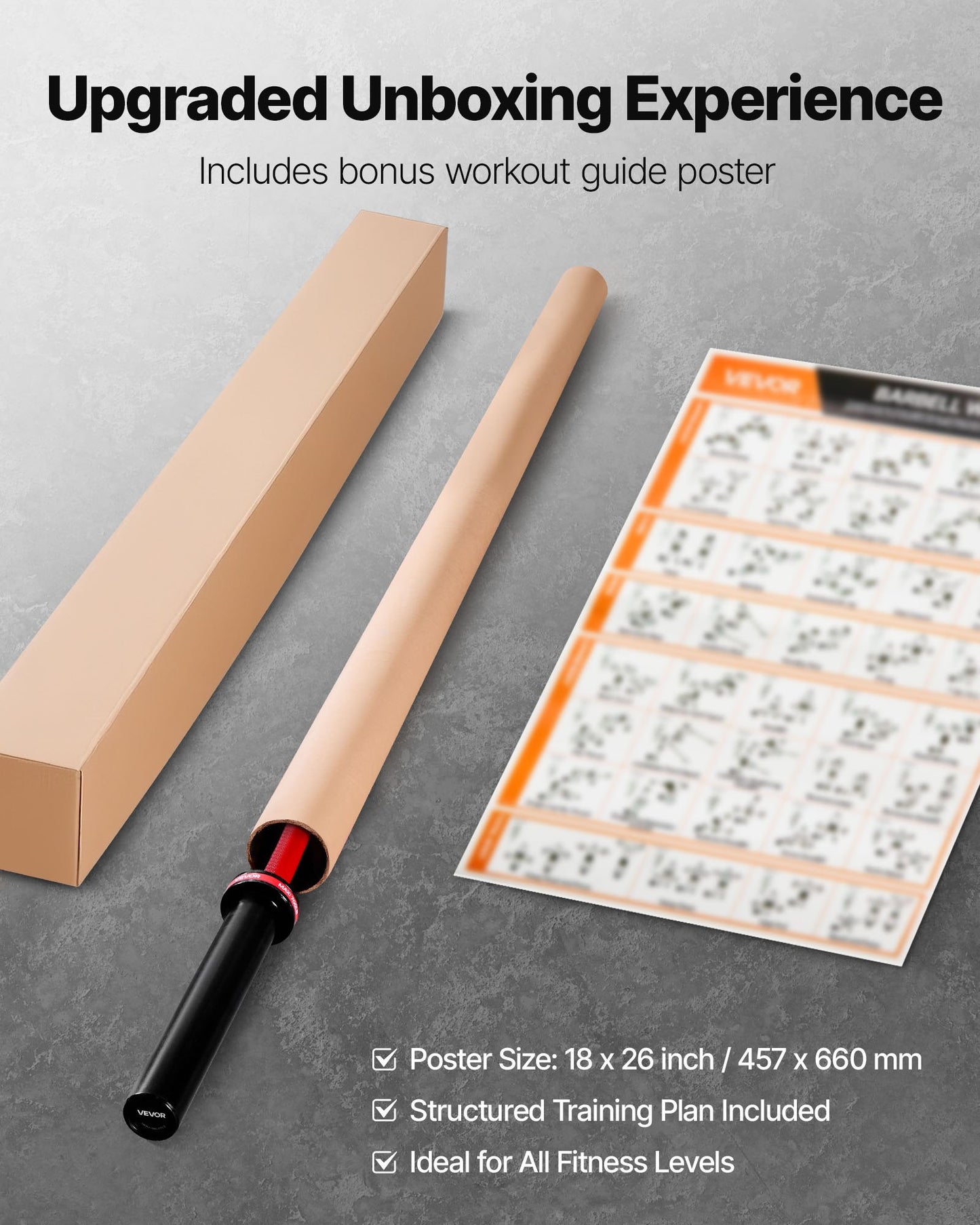 180 cm skivstång, passar 5 cm viktskivor, skivstång med räfflat grepp för styrketräning, tyngdlyftning, knäböj, marklyft, bänkpress, curl, overheadpress, 317 kg kapacitet