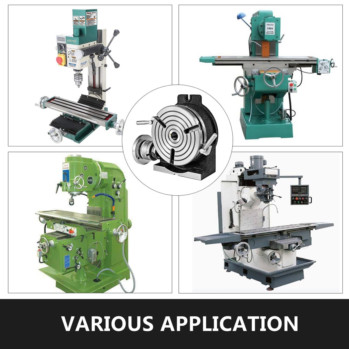 Rotationsbord 8 TUM/200 MM Horisontellt vertikalt rotationsbord Rotationsbord med 3 spår för fräsmaskin MT-3 rotationsbord för fräsning 360 graders precisionsrotationsbord för fräsning Borrning Skruvstäd