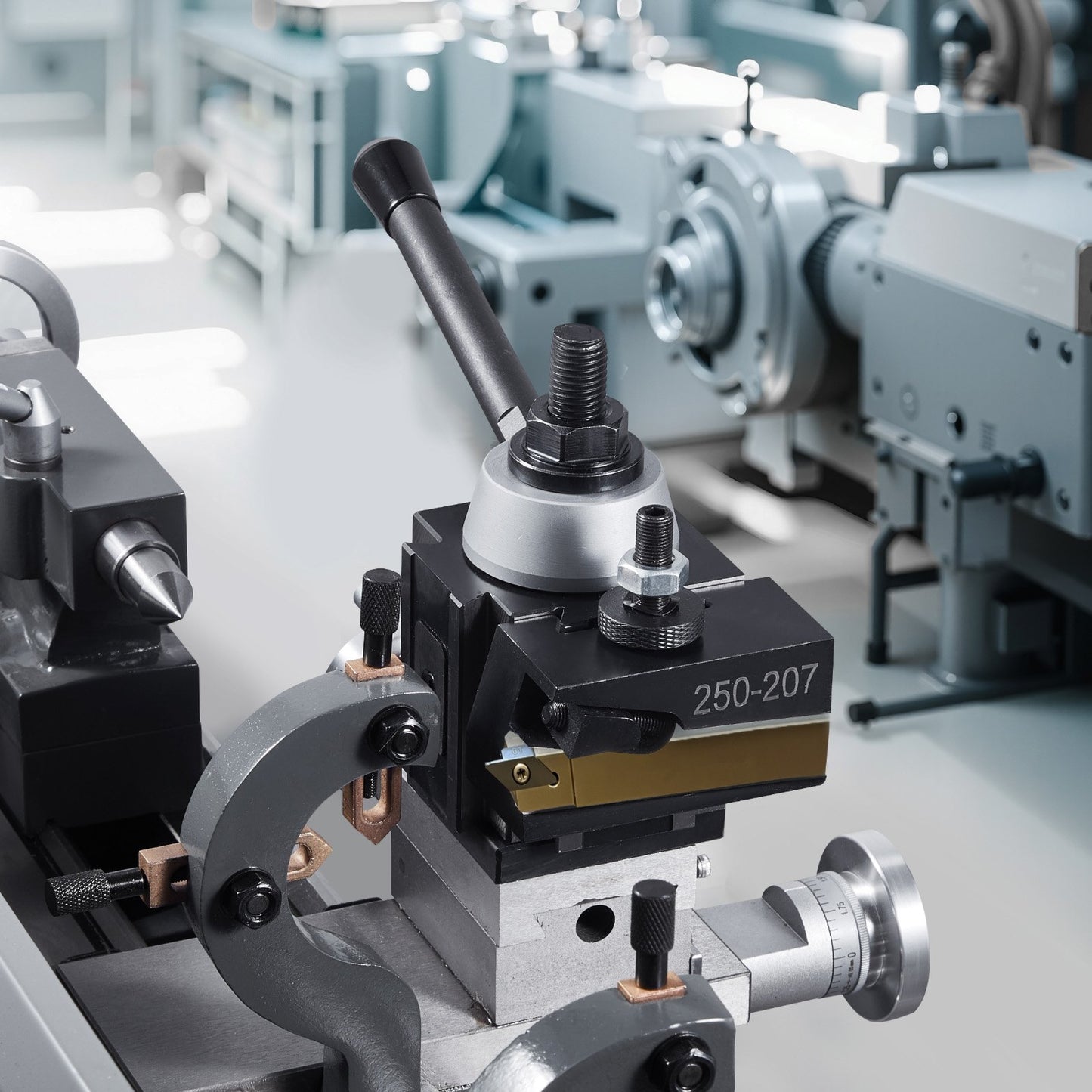 Snabbväxlingsverktygsstolpe, 6 delar, inkluderar svarvhållare, kilformad verktygsstolpe med tillbehör till svarvverktygshållare, för minisvarv och metallsvarv 254-381 mm (10"-15") sväng, hållbart stålmaterial