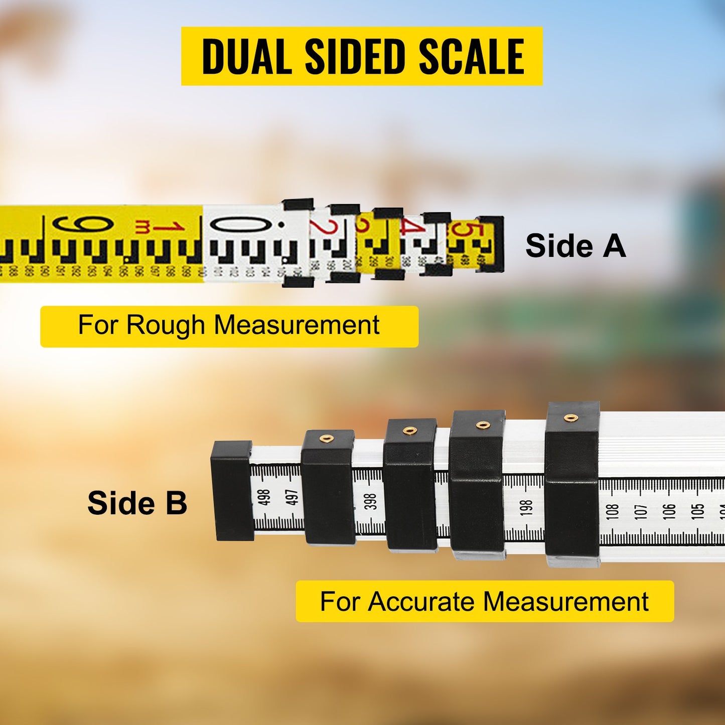 Grön roterande lasernivåkit med justerbart stativ och 5 m stång, 500 m räckvidd, 360 graders roterande skanning, självnivellerande lasernivåsystemkit, för byggprojektion