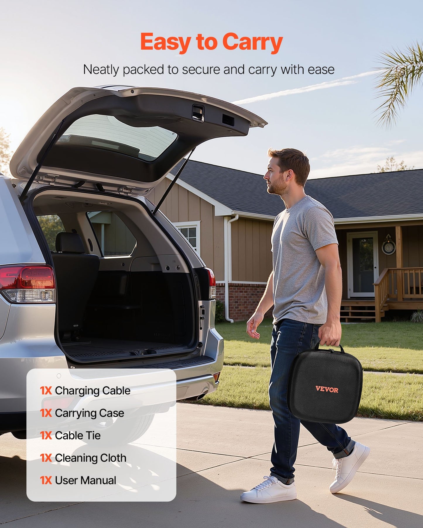 Förlängningskabel för elbilsladdning, 16 Amp 7 m max 11 kW förlängningssladd kompatibel med alla typ 2 elfordonsladdare, 3-fas AC 480V 50Hz IP65 kraftig billaddningskabel med bärväska