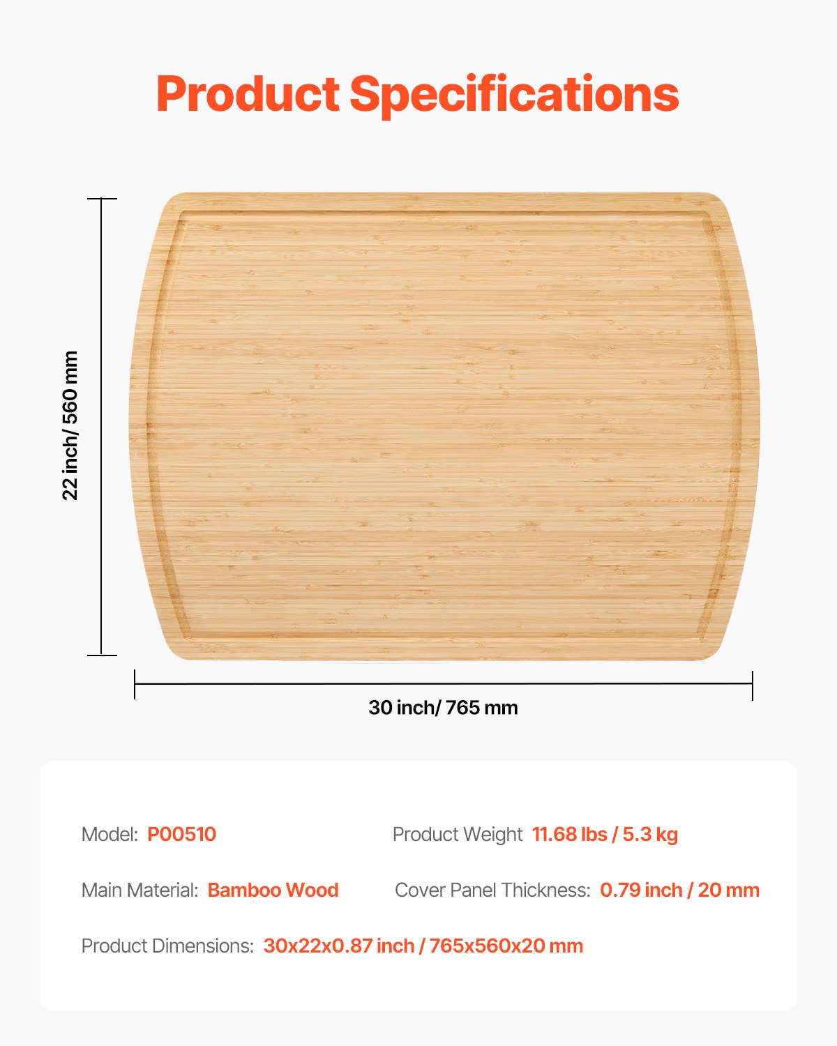 Överdrag till nudelbräda, spishäll för gasbrännare och elektrisk spis, skärbräda i bambu med saftspår, skydd för spishäll/diskbänk för husvagn, för bänkyta och bricka, naturlig