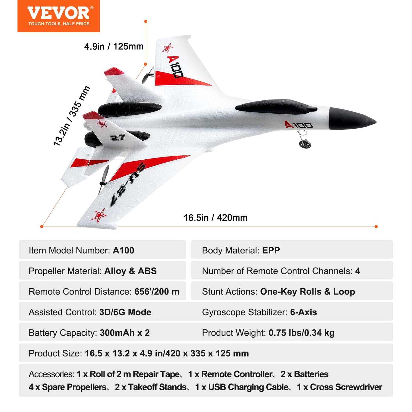 RC-flygplan, 2,4 GHz 4-kanaligt fjärrstyrt flygplan med 6-axlig gyrostabilisator, flygklart stridsflygplan med 2 batterier, lättflygt RC-glidflygplan för vuxna barn nybörjare pojkar