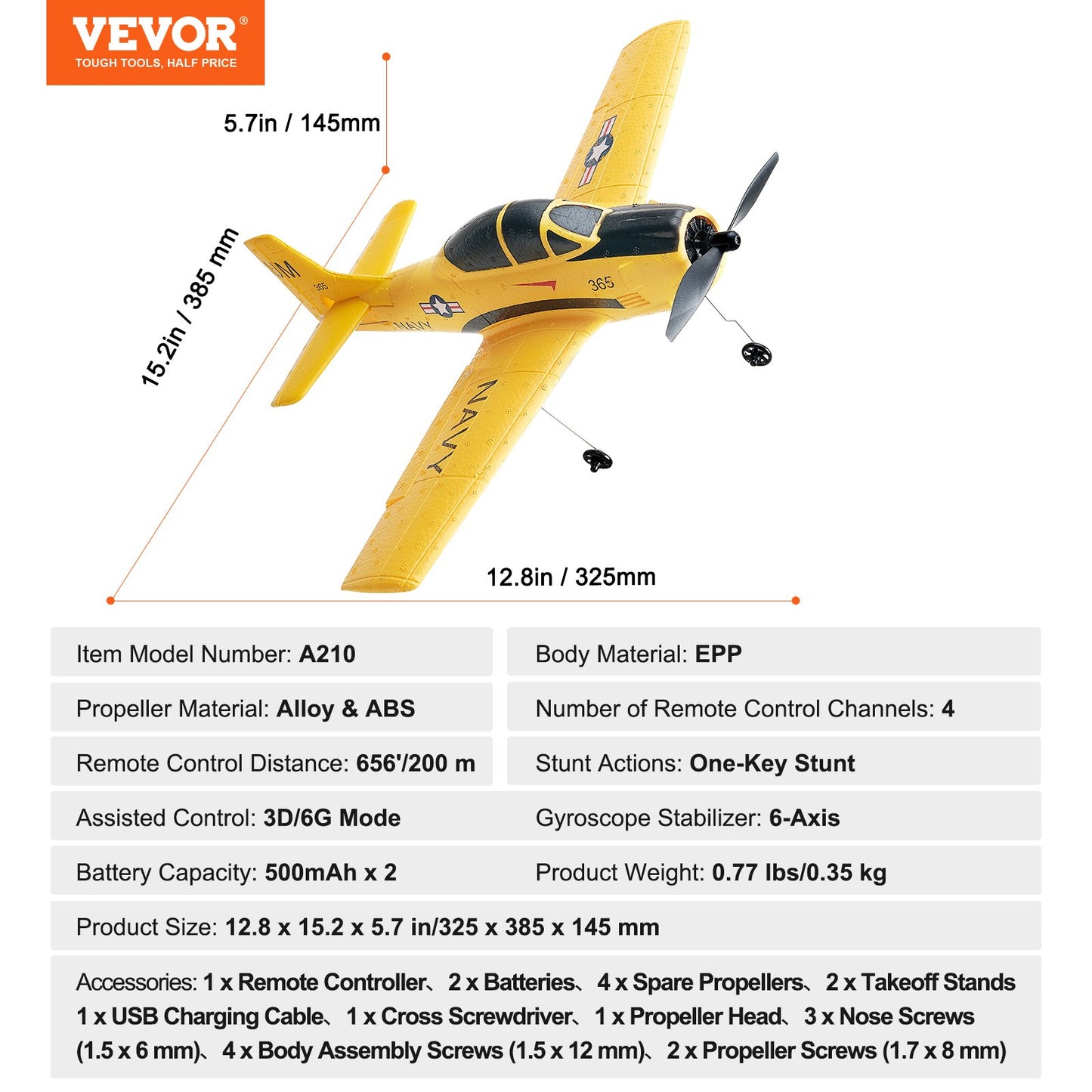 RC-flygplan, 2,4 GHz 4-kanaligt fjärrstyrt flygplan med 6-axlig gyrostabilisator, flygfärdigt träningsflygplan med 2 batterier, lättflygt RC-glidflygplan för vuxna barn nybörjare pojkar
