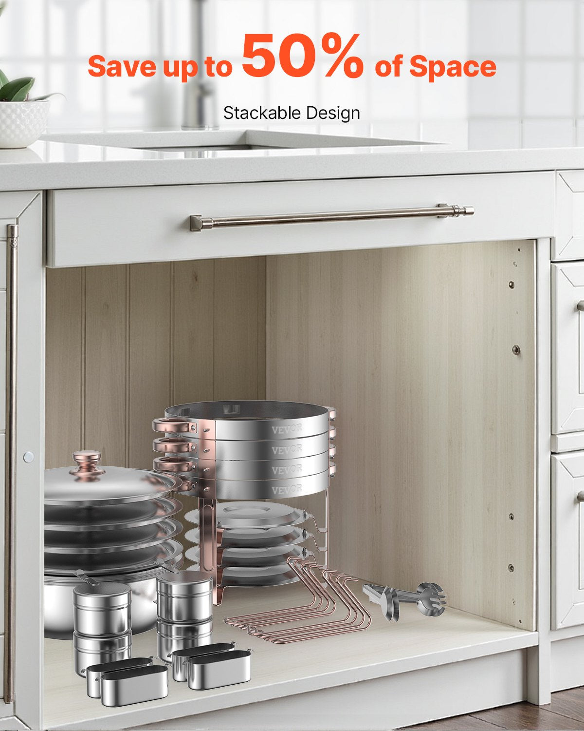 Varmfatbufféset, 5 liter, 4-pack, rostfritt stålvärmare med 4 fullstora kastruller, rund cateringvärmare med lock, vattenpanna, hopfällbart stativ, för bröllop, fester, banketter, roséguld