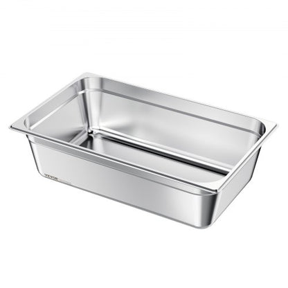 Rostfri ångpanna för hotell, full storlek x 145 mm djup, 20,5 l ångpanna för bord, anti-sylt restaurangtillbehör återanvändbar rostfri cateringförvaring för hem, fest, restaurang, hotell, buffé, 1-pack