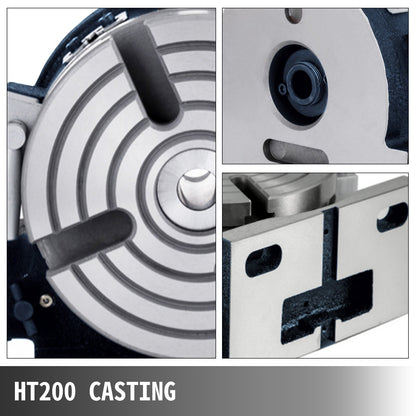 150 mm/5,9 tum vertikalt och horisontellt roterande bord, 150 mm delningshuvud, runt roterande arbetsbord, fräsmaskin, indexsystem, justerbar skruv, 5,9 tums delningsplatta, indexsystem