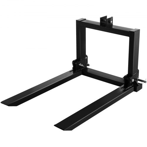 3-punktsdrag med pallgaffel 907,2 kg, gaffelfäste för kategori 1-traktorer, 64,8x55,9x104,1 cm, ståltraktorredskap för tung utrustning, för traktor, kompaktlastare