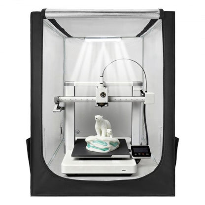 3D Printer Enclosure, Dustproof Waterproof Large Oxford Cloth 3D Printer Tent, Constant Temperature Protective Case with LED Lighting, Compatible with Creality/ELEGOO/Anycubic Popular Models
