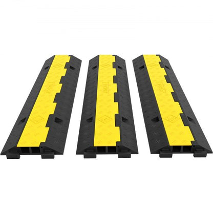 Kabelskydd 101x24,5x5cm 3-pack med 2 4989,5 kg per axelkapacitet Skyddande vajerlina Ramp Uppfart Gummi Trafikhinder