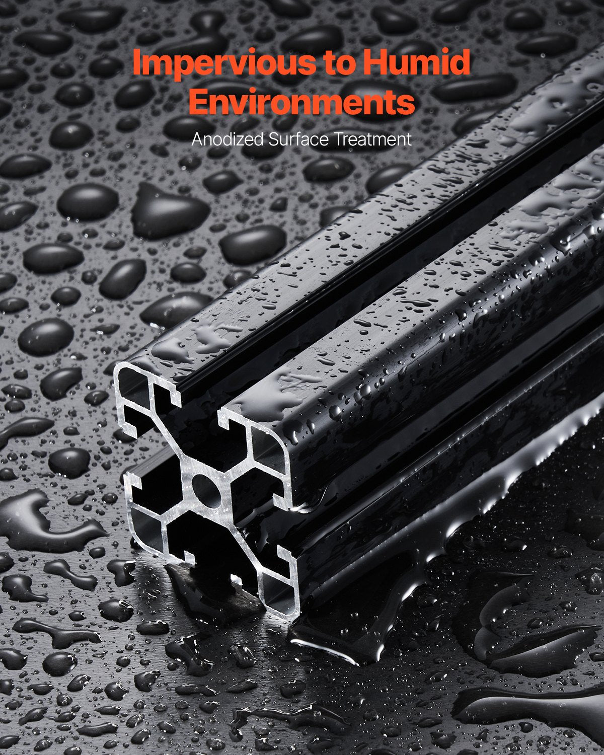 4 st. 23,6 tum (600 mm) T-spår 4040 aluminiumprofil, anodiserad linjär skena enligt europeisk standard, höghållfast extruderad aluminiumskena för 3D-skrivare, CNC-maskin DIY, lasergravering, svart