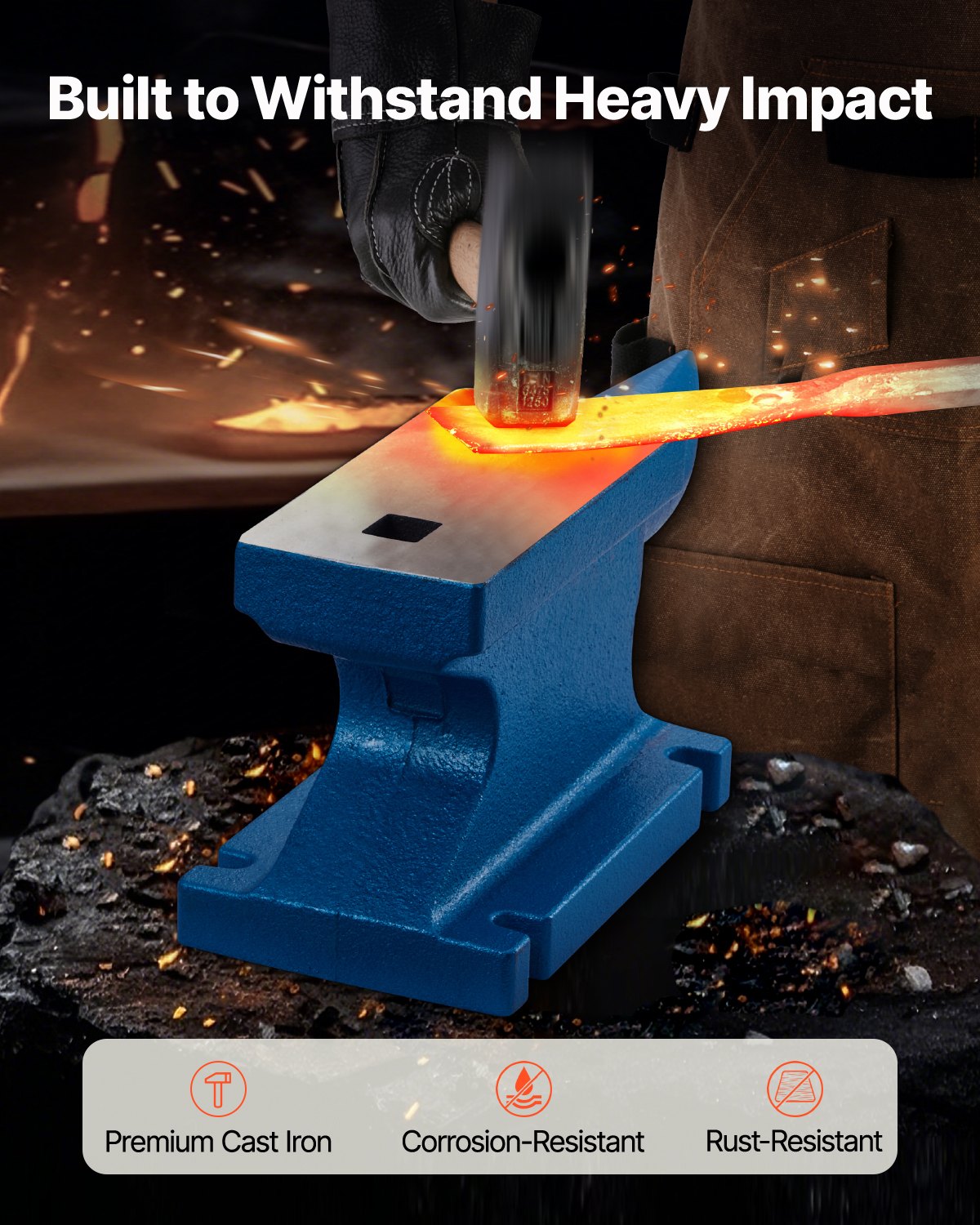 Städ i ett horn, 55 pund, gjutjärnsstäd, smed, tål hårda slag, städ, robust, runt horn, smed, juvelerare, metallsmedsverktyg, till salu, smidesverktyg och utrustning