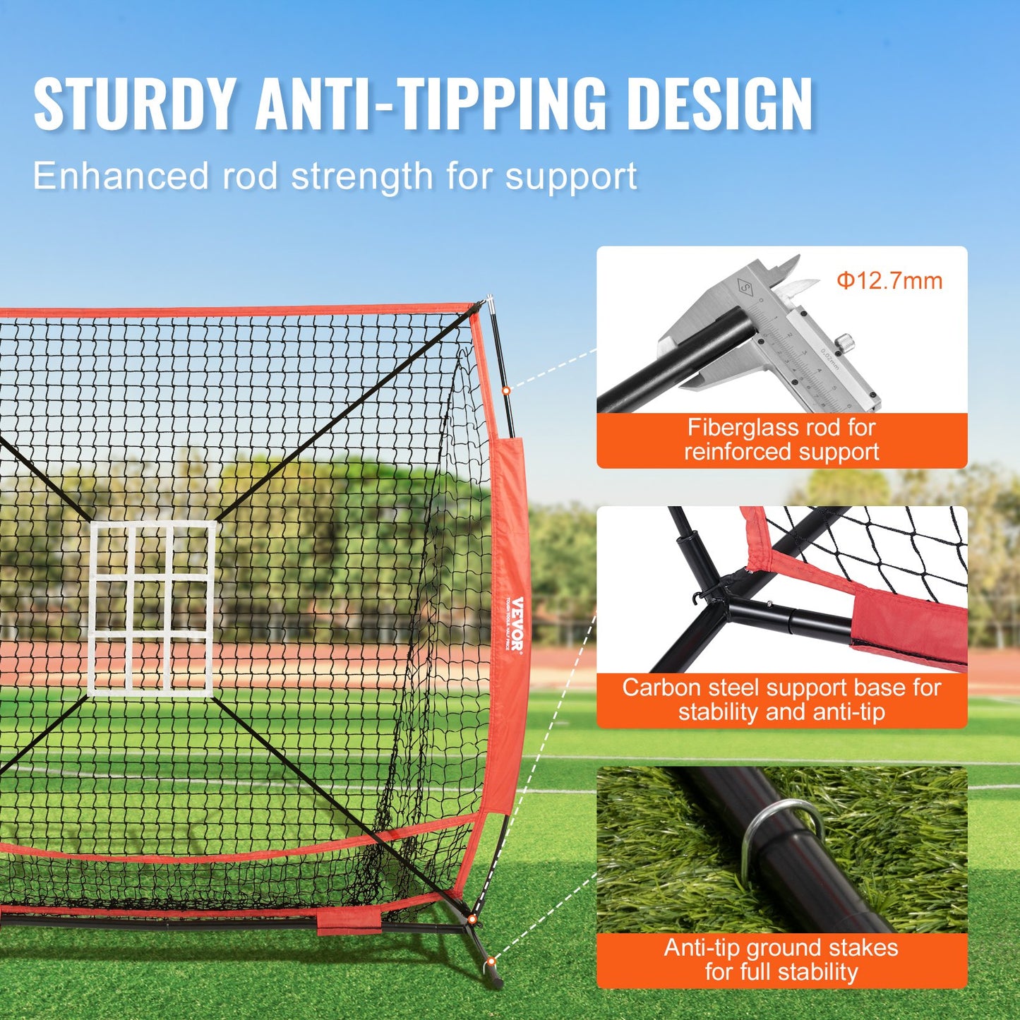 1,5x1,5 m baseboll softboll träningsnät, bärbart basebollträningsnät för att slå, slag och fånga, basebollutrustning med bågram, bärväska, slagzon, boll, slagtopp