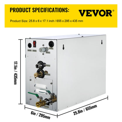 9KW ånggenerator Ånggenerator för spa-rum Digital display Ånggenerator 35 ℃-55 ℃ Bastu Ånggenerator för hem Kommersiell ånggeneratorkit Ångbadsgenerator