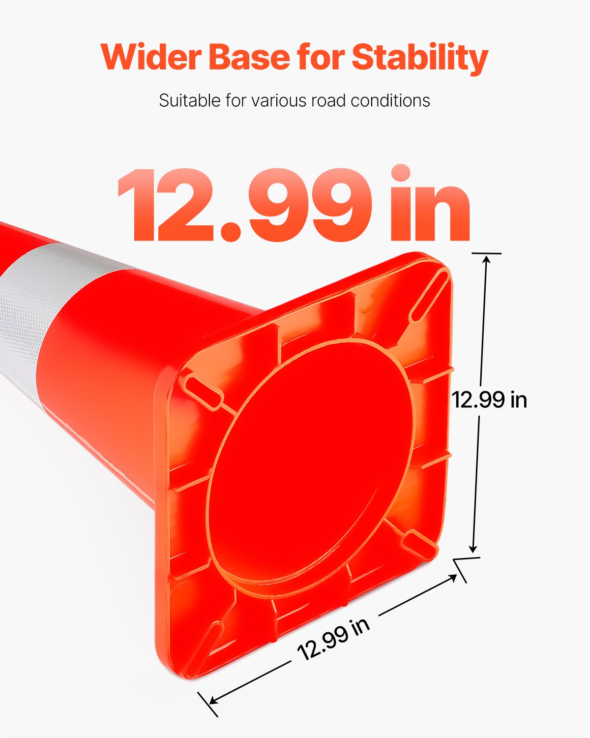 Säkerhetskoter, 6 x 28" trafikkoner, orange PVC-konstruktionskoter, 2 reflexkragar. Trafikkoner med viktad bas och handhållen ring. Används för trafikkontroll, uppfart och vägparkering.
