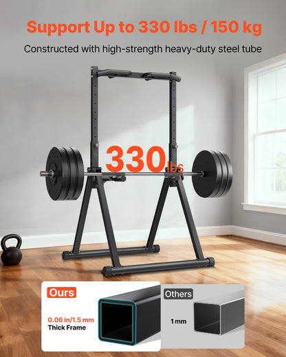 Pull Up Bar, 150kg Capacity Portable Pullup Bar Station, Pullup Bars Free Standing with Triangular Structure & Heavy-Duty Steel Tube, 9 Level Height Adjustment Gravity Fitness for Arms, Back