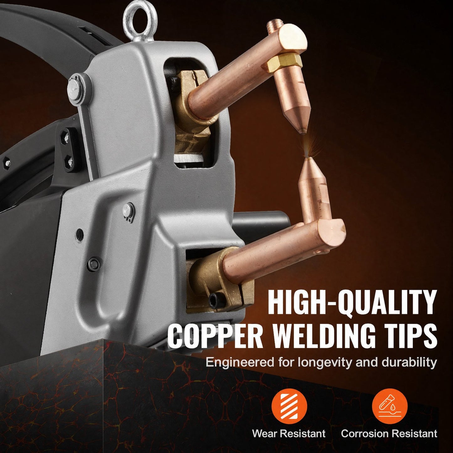 Portable Spot Welder, 4mm Thick Spot Welder Machine with 8.1KVA Input Capacity, 4200A Electric Metal Sheet Welding Machine Handheld Welding Tip Gun