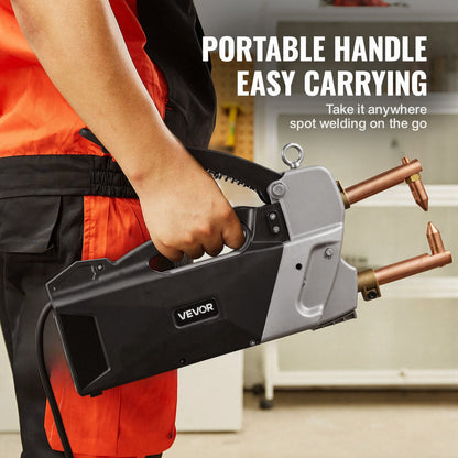 Portable Spot Welder, 4mm Thick Spot Welder Machine with 8.1KVA Input Capacity, 4200A Electric Metal Sheet Welding Machine Handheld Welding Tip Gun