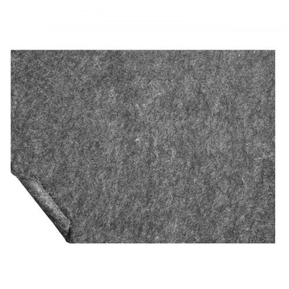 Mattunderlägg utan halkskydd, skyddande dämpande mattunderlägg, 2,4 m x 3 m, 1,25 cm tjockt, 100 % ren polyesterfilt, 18–2,4 m premiumkomfort under foten, mattunderlägg för alla golv, grå