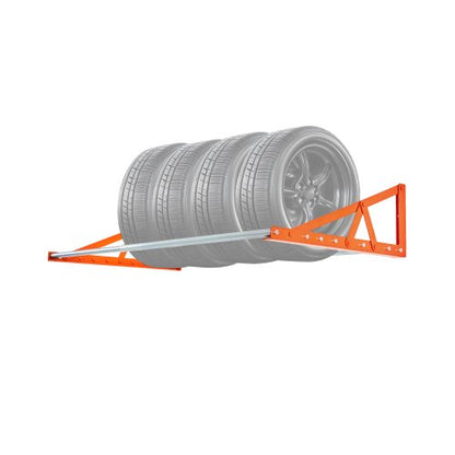 Väggmonterat däckställ, justerbart däckställ 31" - 56", kraftigt däckställ i stål Q235 för standarddäck R14-R20 tum, max 400lbs lastkapacitet, perfekt för garage, verkstad och reparationsverkstad