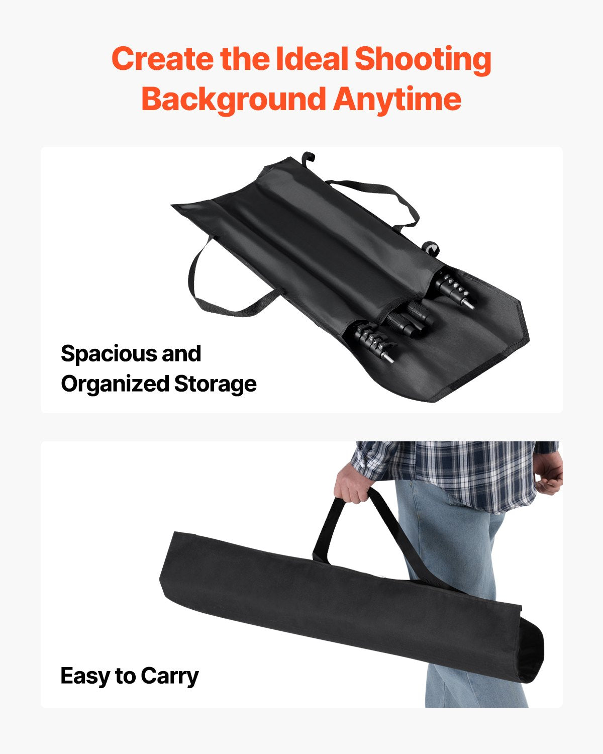 Bakgrundsstativ, 7 x 10 fot justerbart fotobakgrundsstativ, bärbart bakgrundsstativ med 3 tvärstänger, kraftigt projektordukstativ, för bröllop, fotovideostudio och fest