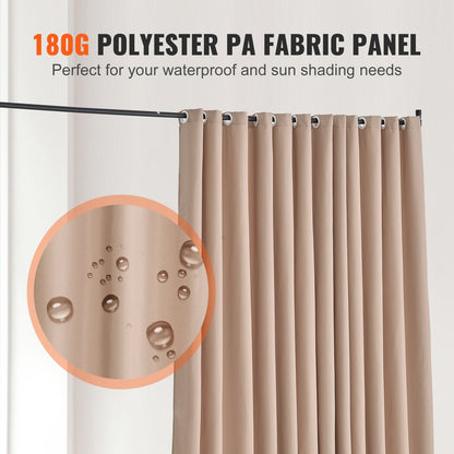 Rumsavdelare, bärbar panelrumsavdelare med hjul, gardinavdelarestativ, fristående rumsavdelare, insynsskydd för kontor, sovrum, matsal, arbetsrum, brun