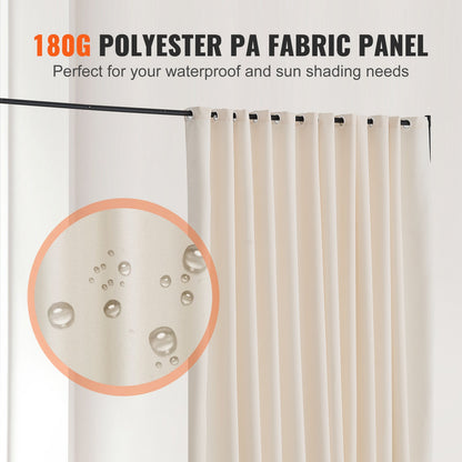 Rumsavdelare, bärbar panelrumsavdelare med hjul, gardinavdelarestativ, fristående rumsavdelare, insynsskydd för kontor, sovrum, matsal, arbetsrum, beige