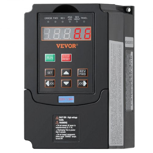 VFD 2HP, 1,5 kW, 7,5 A, 1- eller 3-fas 220 V ingång till 3-fas 220 V utgång, variabel frekvensomriktare, 40–60 Hz ingång, 0–400 Hz utgång VFD för spindelmotor CNC-hastighetsreglering