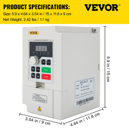 Variabel frekvensdrivning, AC 220V ingång 3KW CNC-drivning med variabel frekvens, VFD 4HP 1- eller 3-fas ingång, 3-fas utgång, CNC-motorinverter för motorvarvtalsreglering