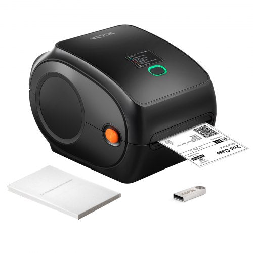 Termisk etikettskrivare, 300 DPI för 4x6-postpaket, trådlös Bluetooth och automatisk etikettigenkänning, stöd för Windows/MacOS/Linux/Android/IOS, kompatibel med Amazon, eBay, Etsy, etc.