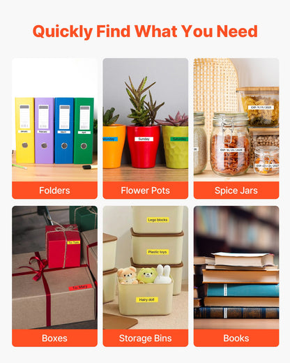 Etikettband, 6-pack, 0,47 tum / 12 mm färgade refills för etikettskrivare, kompatibelt med olika typer av Brother P-Touch, ersättning för Letra Tag TZe-131 TZe-231 TZe-431 TZe-531 TZe-631 TZe-731