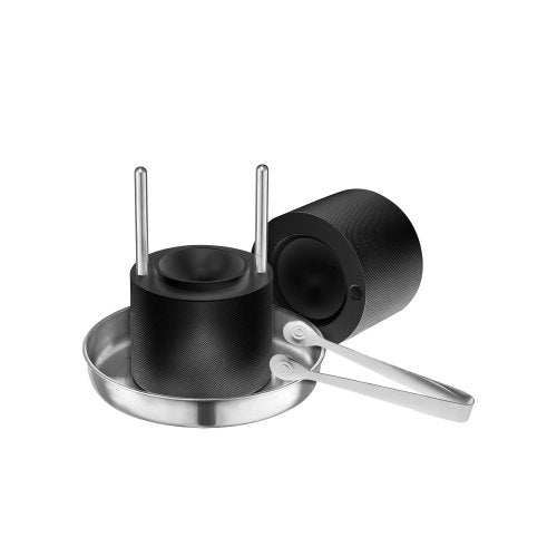Isbollspress-kit, ispress i aluminium för flygbruk med isblockform, stor matta, tång, droppbricka, ett glas, rund isbollsmaskin 2,4"/60 mm iskula, för whisky, cocktail på fest och högtider