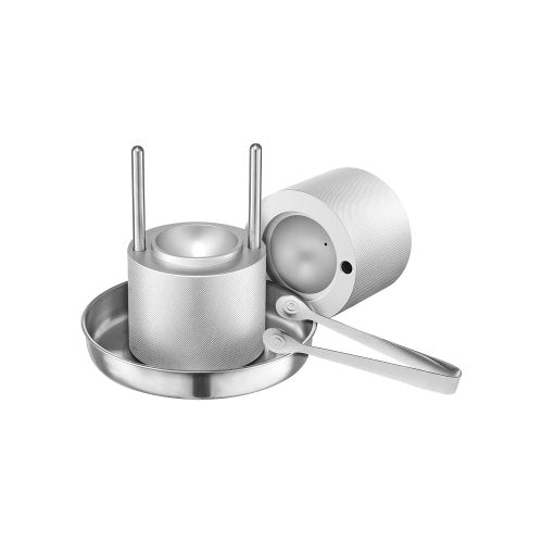 Isbollspress, 2,1" isbollsmaskin, isbollspresskit i aluminium för flygteknik, för 53 mm iskula, ispress med tång och droppbricka, för whisky, cocktail, bourbon och skotsk whisky på fest och högtider