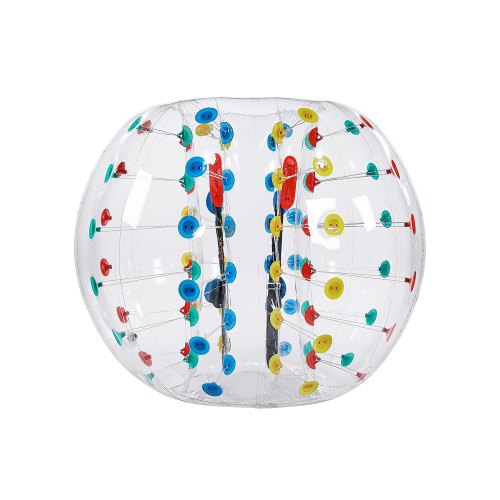 Uppblåsbara stötfångarbollar 1-pack, 5FT/1.5M Body Sumo Zorb-boll, 0.8mm tjock PVC-mänsklig hamster-bubbelknäckare för utomhussporter, Bopper-leksak för trädgård, flerfärgad