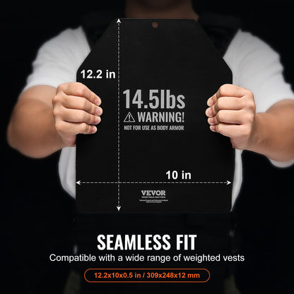 Viktvästplattor, 14,5 lb par, viktplattor i premiumstål, konturerad ergonomisk passform – WOD:er, extra vikt för viktvästar, för styrketräning, löpning, fitness, tunga träningspass