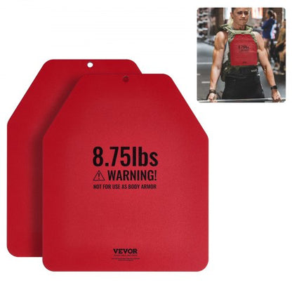 Viktvästplattor, 8,75 LB par, viktplattor i premiumstål, konturerad ergonomisk passform – WOD:er, extra vikt för viktvästar, för styrketräning, löpning, fitness, tunga träningspass