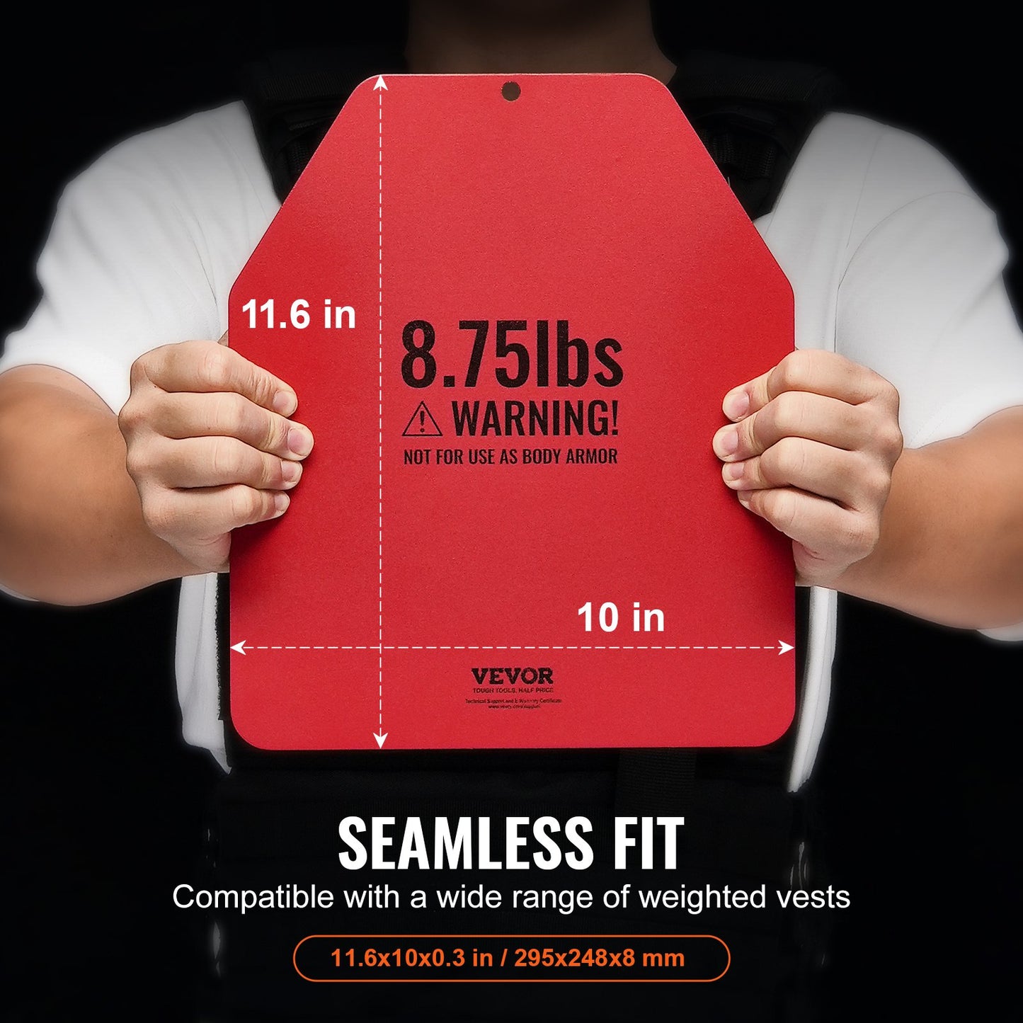 Viktvästplattor, 8,75 LB par, viktplattor i premiumstål, konturerad ergonomisk passform – WOD:er, extra vikt för viktvästar, för styrketräning, löpning, fitness, tunga träningspass
