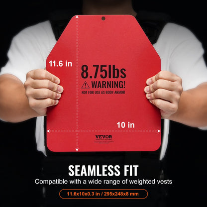 Viktvästplattor, 8,75 LB par, viktplattor i premiumstål, konturerad ergonomisk passform – WOD:er, extra vikt för viktvästar, för styrketräning, löpning, fitness, tunga träningspass