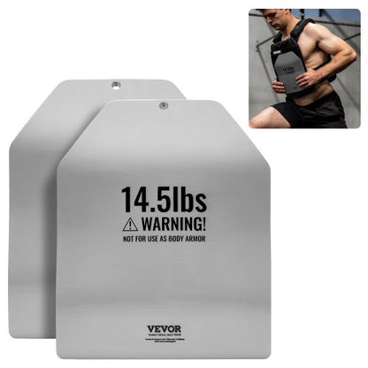 Böjda viktvästplattor, 14,5 lb par, viktplattor i premiumstål, konturerad ergonomisk passform – WOD:er, extra vikt för viktvästar, för styrketräning, löpning, tunga träningspass