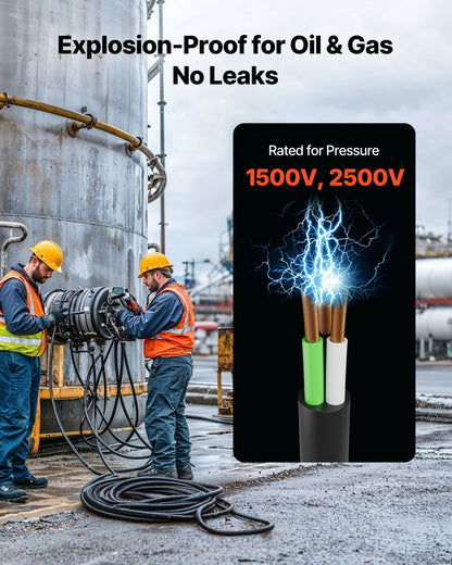 7,62 m (25 FT) 6AWG (16 mm²) premium elektrisk strömkabel förlängningssladd koppartråd