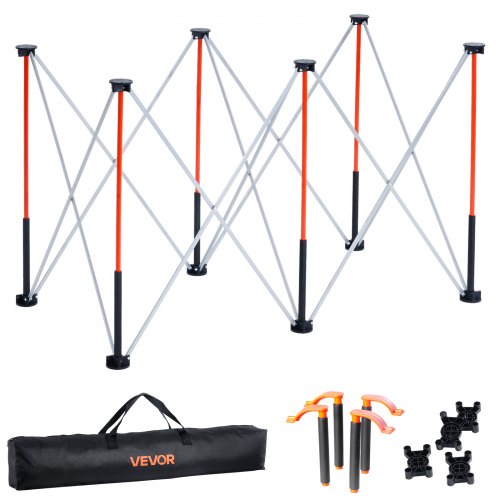 Portable Folding Workstand, 1266 x 665 mm Collapsible Workbench, 1135 kg Weight Capacity, No Assembly Foldable Work Stand with Storage Bag, Table Top NOT Included, for Garage Workshop Outdoor
