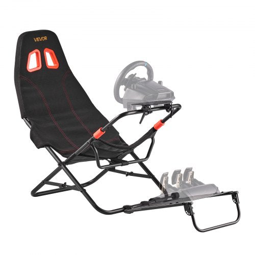 Bärbart racingrattstativ, hopfällbart och justerbart rattstativ, 470 mm sittbredd, kompatibel med Logitech G923/G920/G29, Thrustmaster T248P, Fanatec, Hori, Mad Catz, svart
