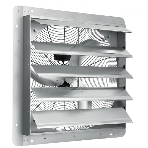 Shutter-frånluftsfläkt, 610 mm höghastighet 1400 varv/min 2892 CFM, väggmonterad vindsfläkt i aluminium med AC-motor, ventilation och kylning för växthus, garage, skjul, butiker