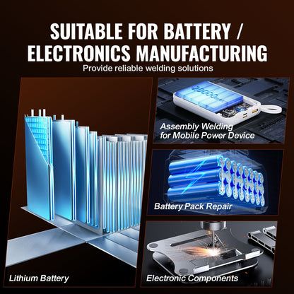 Batteripunktsvets, 788H pulspunktsvets och batteriladdare, bärbar högpresterande batterisvetsmaskin med 2 svetslägen och LED-belysning för 0,15 mm ren nickel, 18650 14500 batteripaket