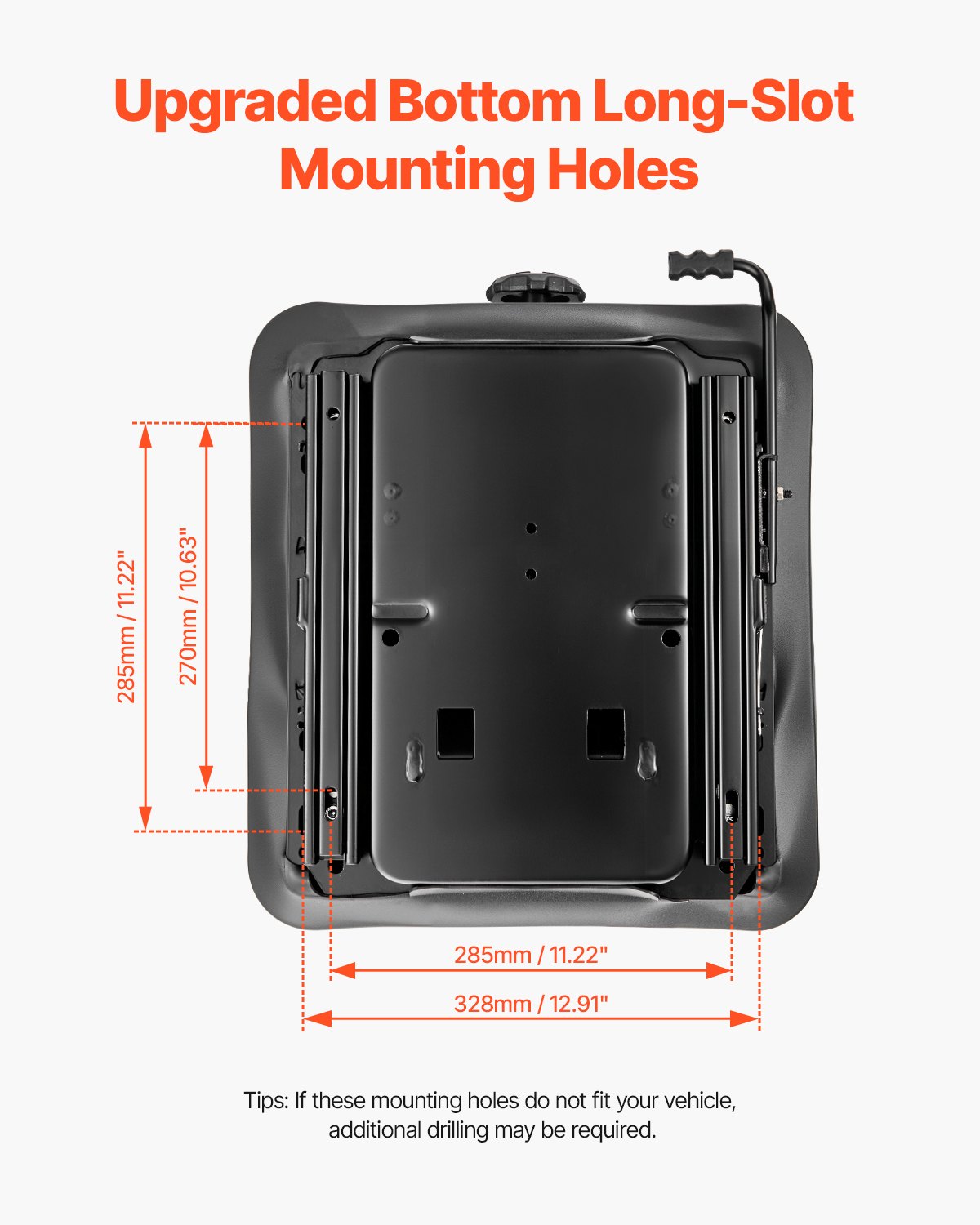 Sätesfjädringskit med sätesglidspår, universell luftfjädring för sätet med dammskydd, 15 cm justerbar fram-till-bak-funktion, sätesfjädringskit för nollsvänggräsklippare, gaffeltruck