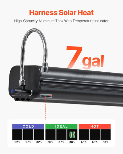 Takräckesvattentank, 7 gallon, multidispenserande utomhustank med 2 stänkskyddspaneler och T-spår, högkapacitets aluminiumtank med tryckport, passar för bagageutrymmen, störtbågar, tvärbågar
