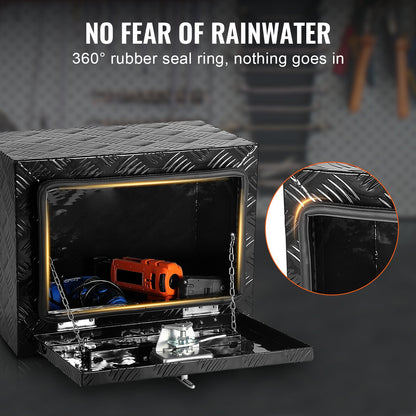 Verktygslåda i aluminium för lastbil undertill, 45,7x30,5x35,6 cm, verktygsförvaring för husvagn/husvagn