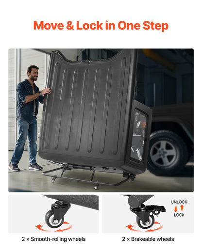 Förvaringsvagn med hård tak, flyttbar och robust vagn med hård tak, med 3 justerbara hål och förtjockad mjuk stoppning, förvaringsställ med hård tak och pulverlackering, passar för Jeep Wrangler TJ, JK, JL