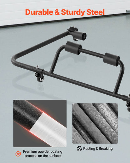 Förvaringsvagn med hård tak, flyttbar och robust vagn med hård tak, med 3 justerbara hål och förtjockad mjuk stoppning, förvaringsställ med hård tak och pulverlackering, passar för Jeep Wrangler TJ, JK, JL