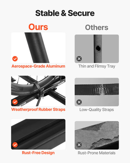 Takcykelhållare, 15 kg kapacitet, hopfällbar, upprätt takmonterad cykelhållare med låssystem och justerbar arm för T-spårsstänger, upprätt takcykelhållare för 1 cykelhållare för bil SUV, svart